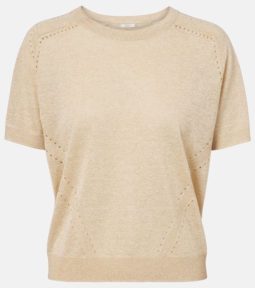 Lille knitted lamé top