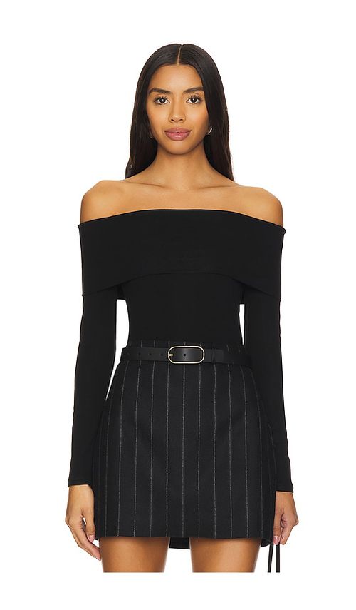 Theory Long Sleeve Off The Shoulder Top in Black. -  XL also in