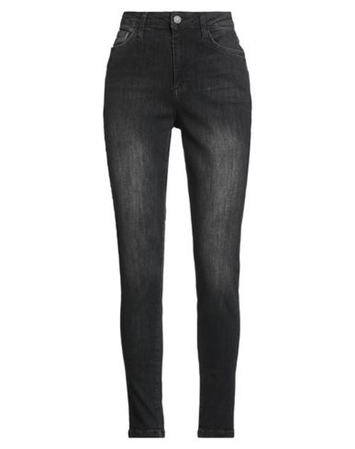 Woman Jeans Black Size 26 Cotton, Elastane