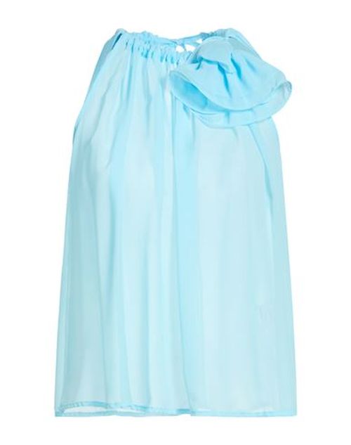 Woman Top Sky blue Size 10 Polyester