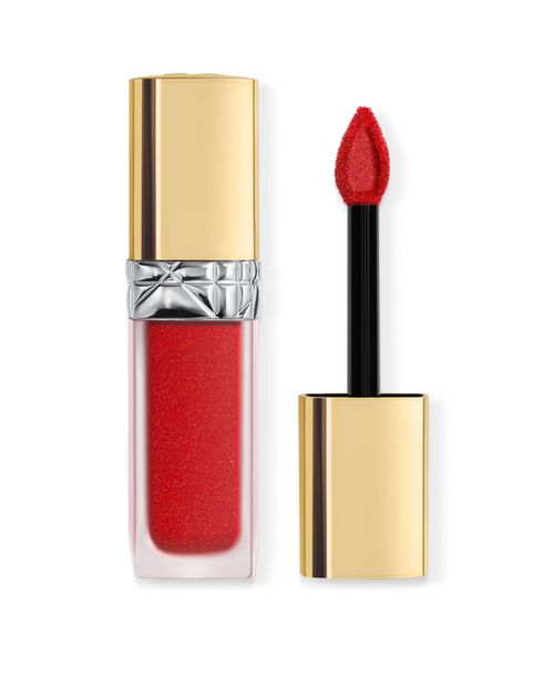 Limited-Edition Rouge Forever Liquid Sequin Glittery Liquid Lipstick - 999 The red