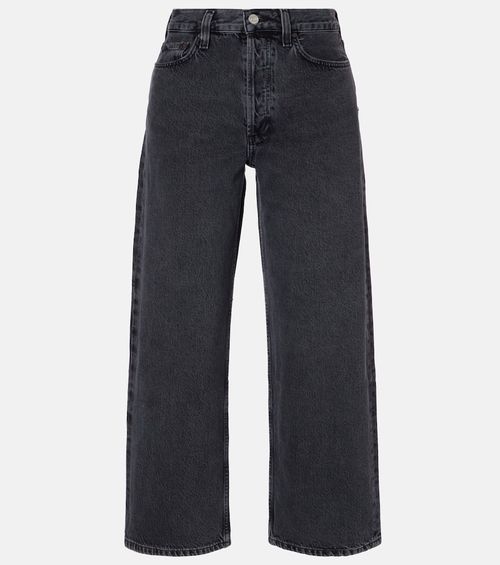 Arc mid-rise cropped wide-leg jeans