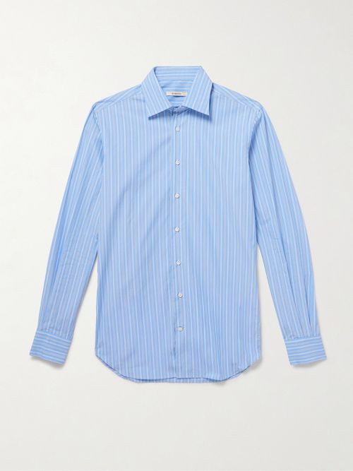 Striped Supima Cotton-Poplin Shirt