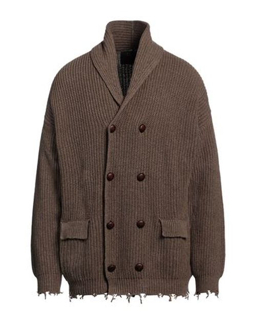 Man Cardigan Khaki Size XL Wool, Viscose, Nylon, Cashmere