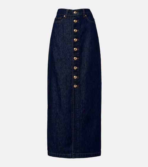 Denim maxi skirt