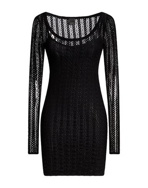 Woman Mini dress Black Size S Cotton, Polyamide, Elastane