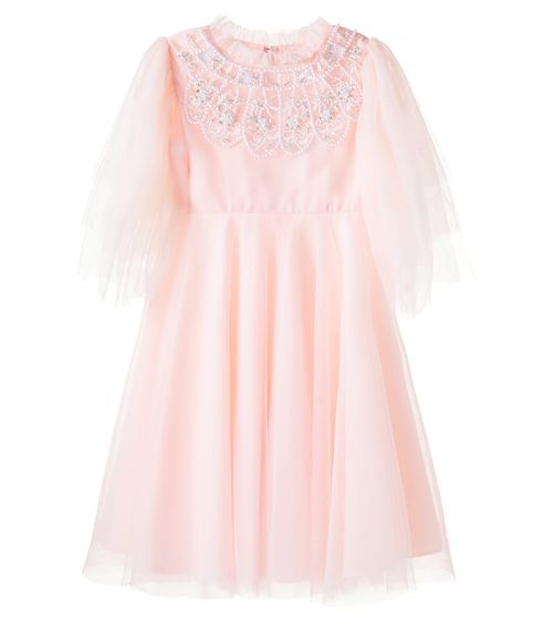 Tulip Twirl beaded tulle dress