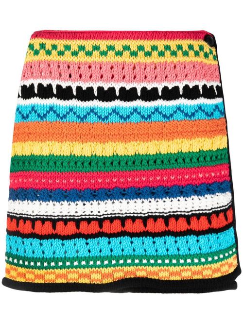 Over the Horizon crochet miniskirt - Black