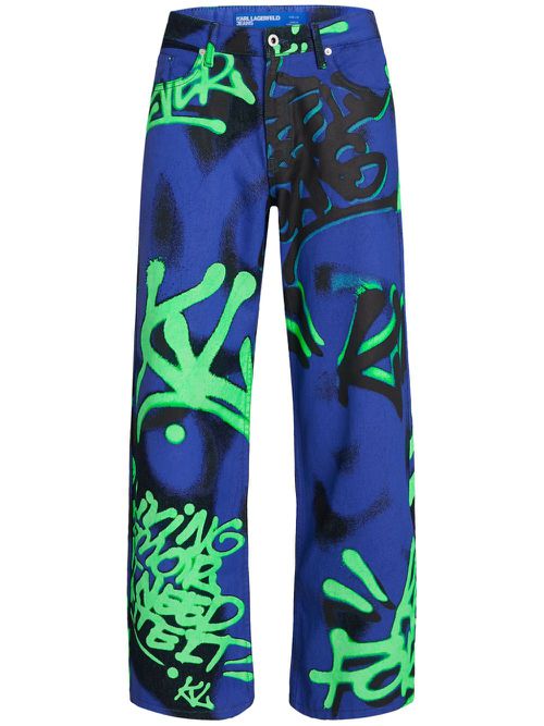 X Crapule2000 mid-rise wide-leg jeans - Blue