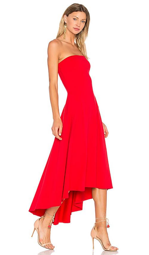 Susana Monaco Strapless Hi Low Dress in Red. - XS also in S, M