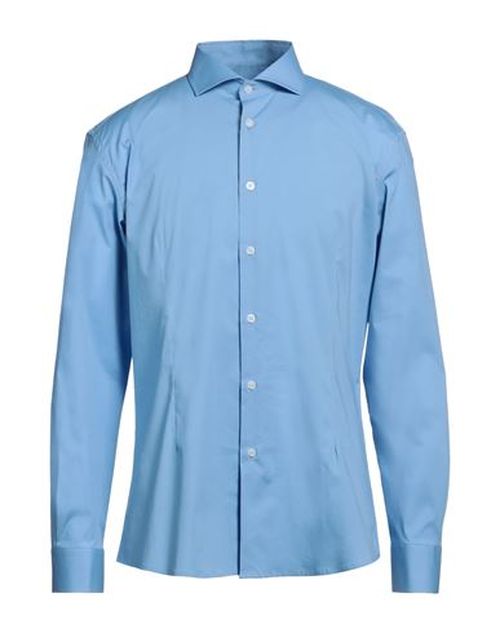 Man Shirt Light blue Size 17 ½ Cotton, Elastane