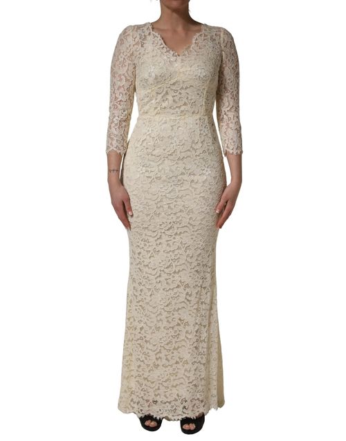 Floral Lace Dress — White