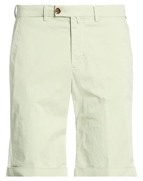 Man Shorts & Bermuda Shorts Sage green Size 40 Cotton, Elastane