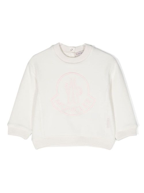 Logo-embroidered fleece sweatshirt