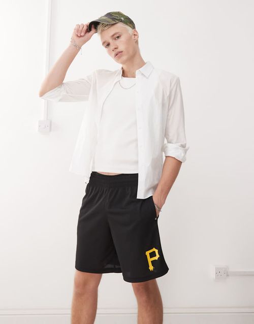47 Brand Pittsburgh Pirates imprint logo shorts in black