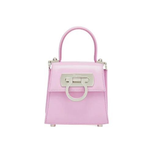 Ladies Pink Micro Iconic Top Handle Bag