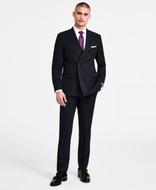Mens Slim Fit Pinstripe Double Breasted Suit Separates Created For Macys