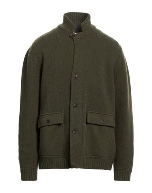 Man Cardigan Military green Size 44 Virgin Wool