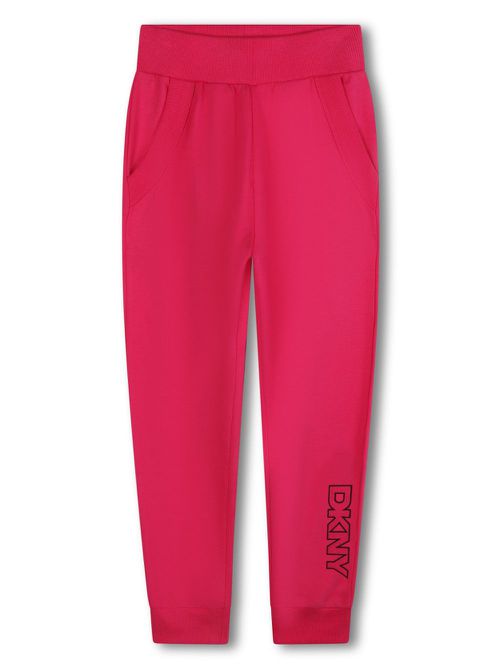 Logo-embroidered cotton track pants - Pink
