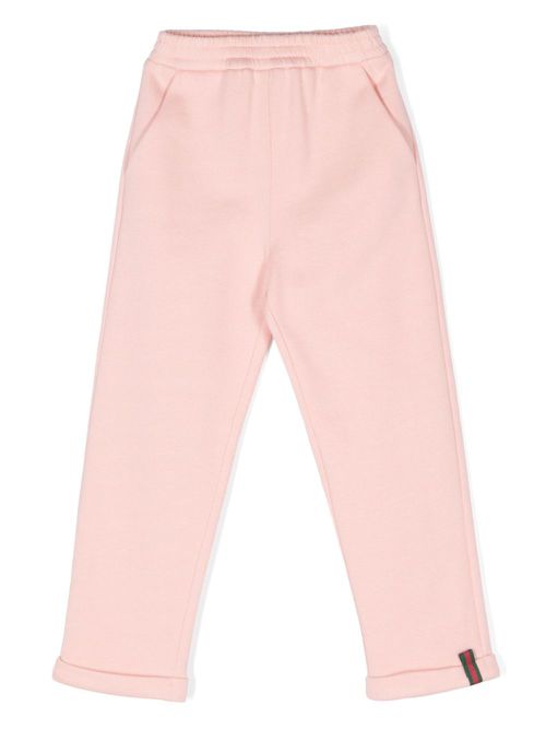 Web-detail track pants - Pink