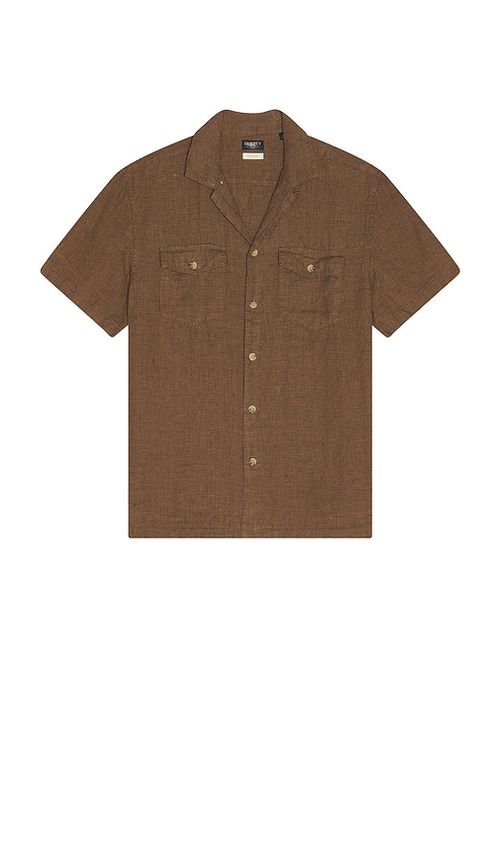 Faherty Reserve Basque Camp Shirt in Brown. -  S also in L, M, XL/1X