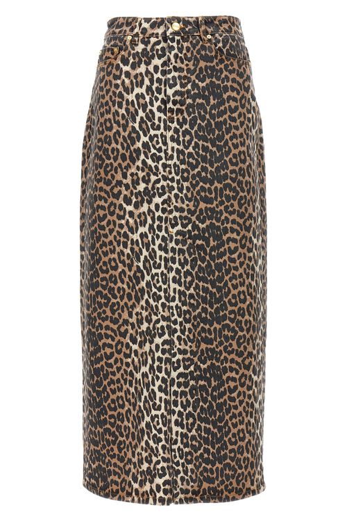 Animal Print Long Skirt