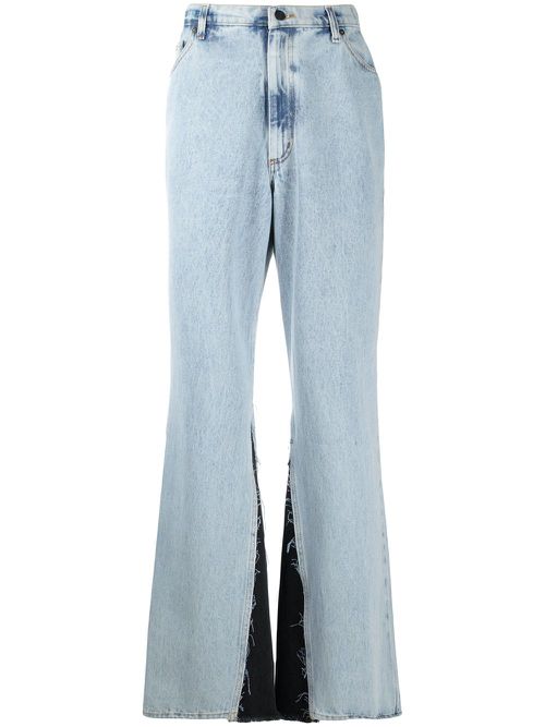 Side inserts loose jeans - Blue