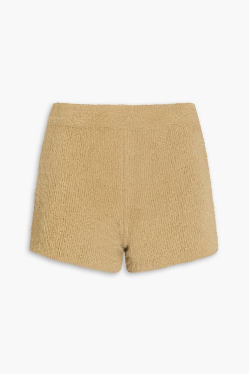 Brushed knitted shorts