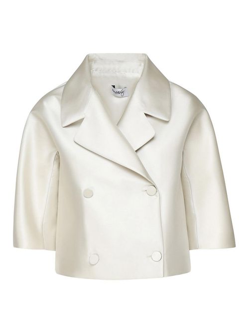 Short Cut Satin Jacket