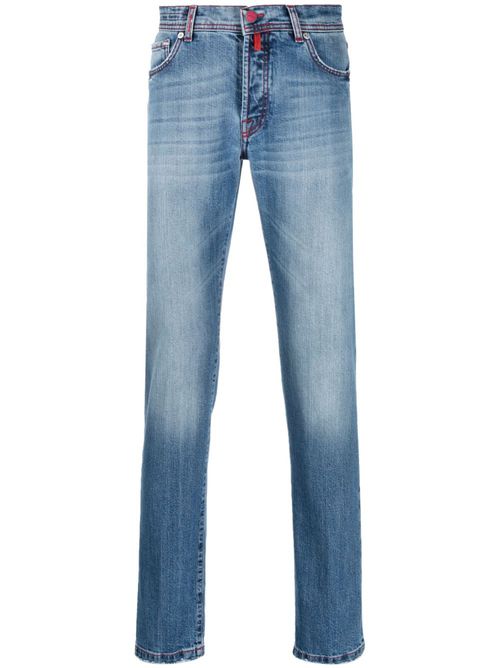 Mid-rise straight-leg jeans - Blue