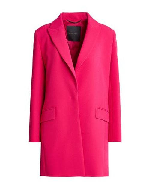 Elena Mirò Woman Coat Fuchsia Size 10 Polyester, Elastane