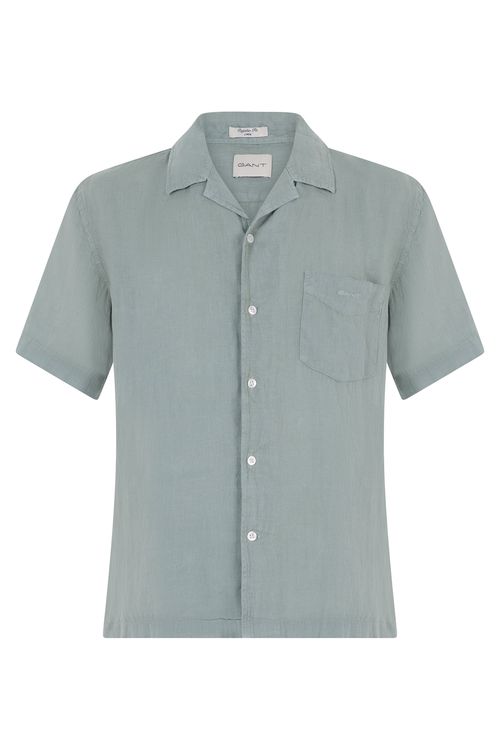 Short-Sleeved Linen Shirt
