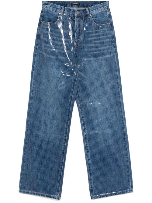 Sequin-embellished jeans - Blue
