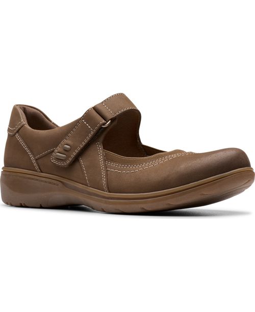Women's Carleigh Madi Round Toe Mary Jane Flats - Mushroom Nubuck