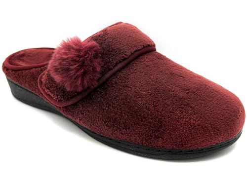 Vionic Women's Indulge Emily Mule Slipper-Comfortable Spa House Slippers that include Three-Zone Comfort with Orthotic Insole Arch Support