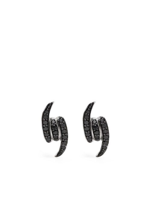 18kt white gold Forget Me Knot diamond earrings - Silver