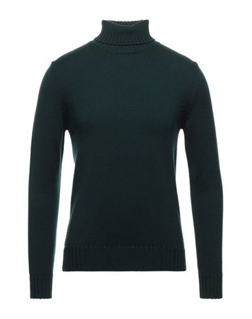 Man Turtleneck Dark green Size 40 Merino Wool