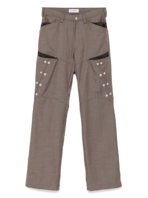 Kiko Kostadinov inex snap trousers - Brown