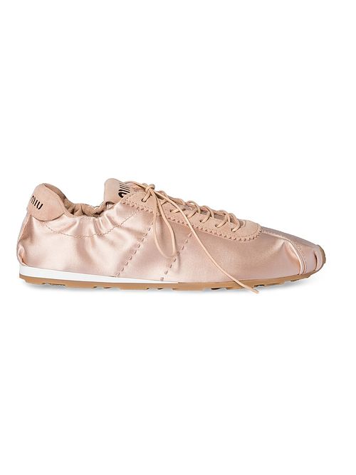 Women's Plume Satin Sneakers - Light Pink
