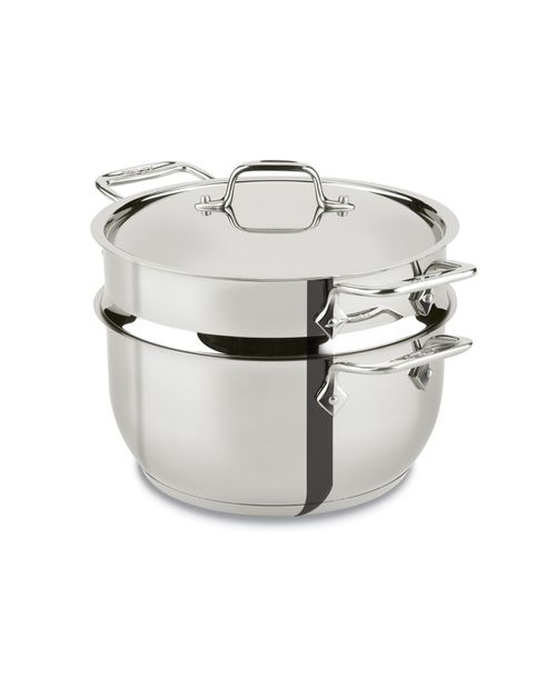 Stainless Steel 5 Qt. Covered Multi Pot with Steamer Insert - Silver-Tone