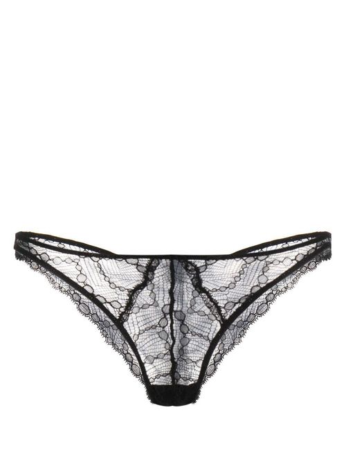 Mon Cheri lace thong - Black