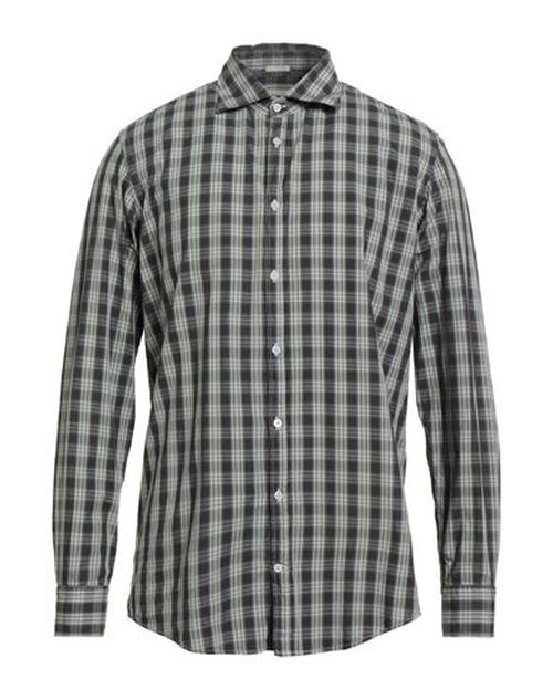 Massimo Alba Man Shirt Dark brown Size L Cotton