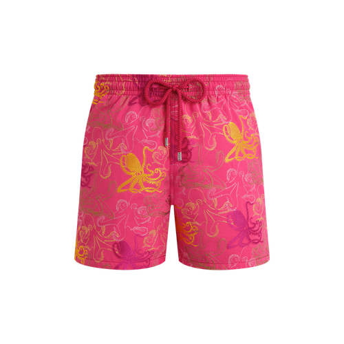 Men Swim Shorts Embroidered Octopussy - Limited Edition - Swimming Trunk - Mistral - Pink