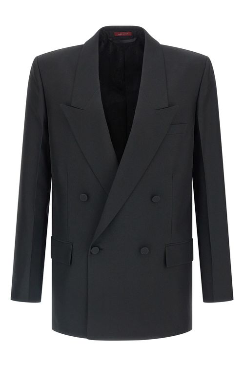 Double-Breasted Technical Panama Blazer