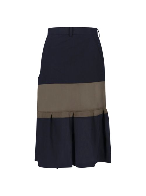 Wool Asymmetric Skirt with Cupro Lining