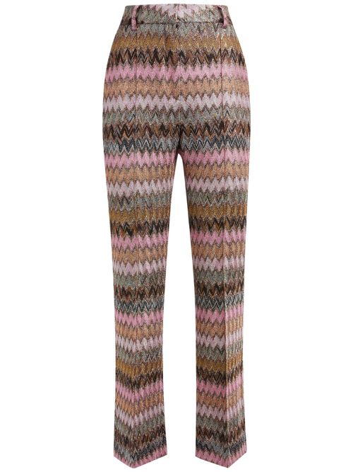Metallic finish trousers - Pink