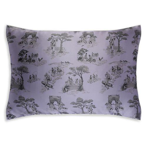 X Sheila Bridges Harlem Toile Silk Pillowcase, Standard