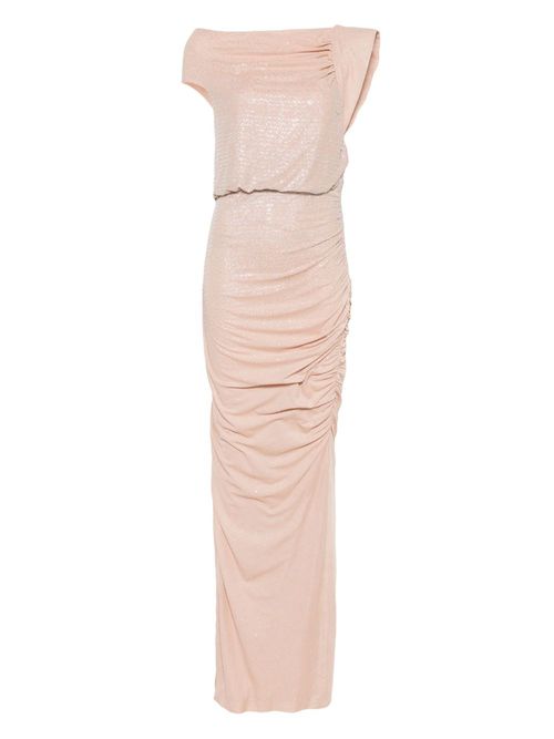Genny crystal-embellished maxi dress - Neutrals