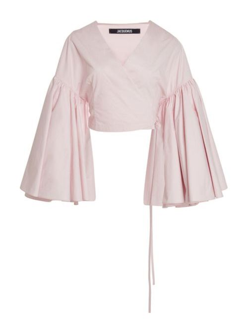 Cotton Balloon Top with Wrap and Tie Fastening