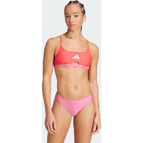 ADIDAS Sportswear Womens Padded Colorblock X-Back Bikini - Pink - Mediu